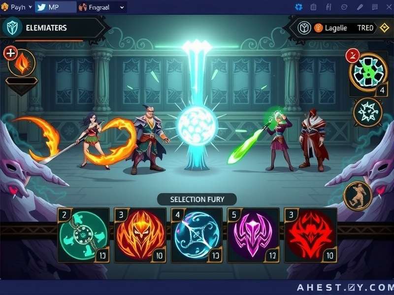 Veil Masters Elemental Fury elemental masters selection screen