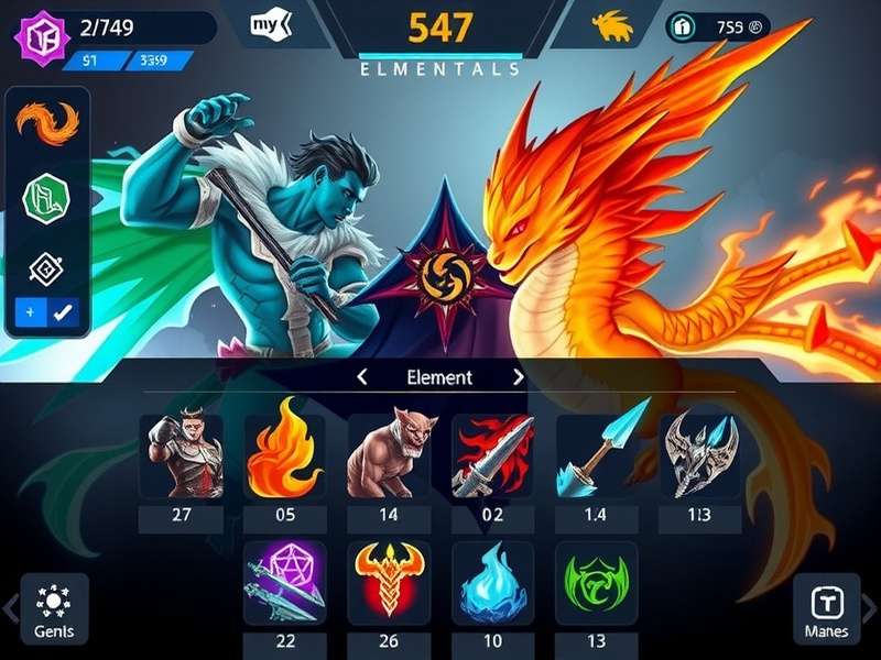 Veil Masters Elemental Fury gameplay screenshot showing elemental combat