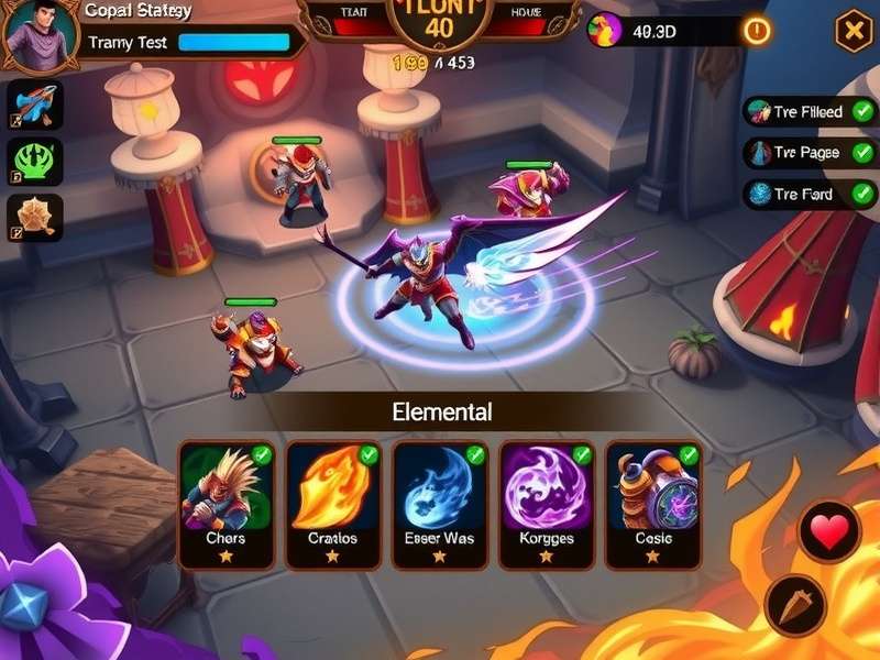 Veil Masters Elemental Fury strategy guide showing team composition
